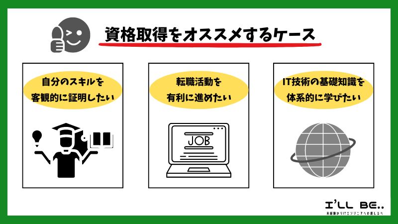 資格取得をオススメするケース