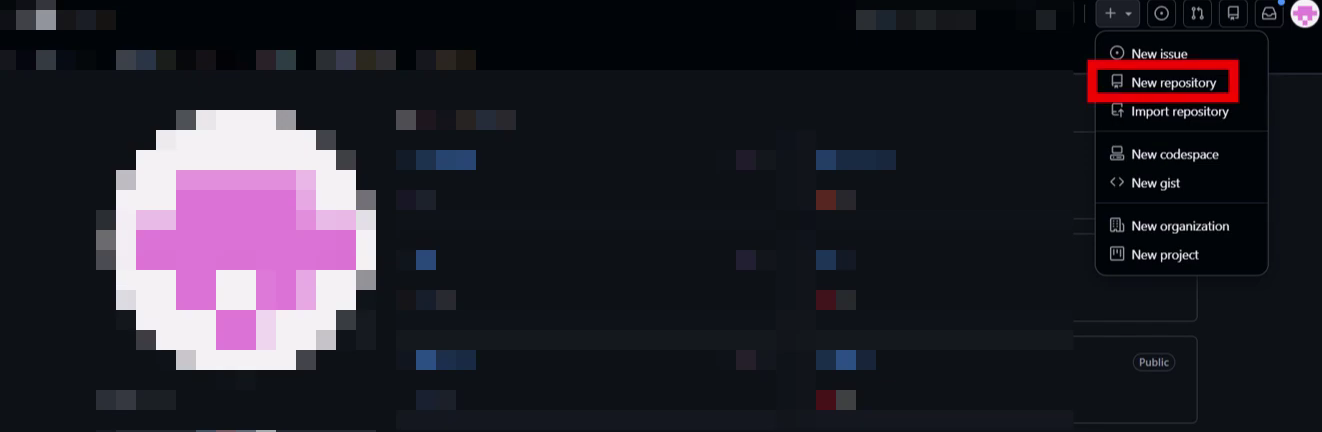 Github:新規リポジトリ