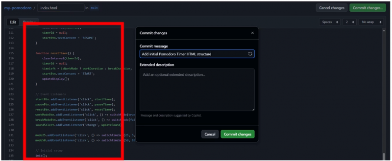 Github:コード貼り付け